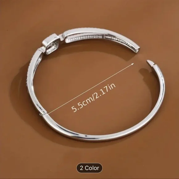 Elegant Zirconia-inlaid Bracelet, A Versatile And Trendy Fashion Accessory - Picture 5 of 9